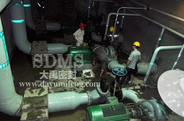 大禹工程師在客戶現場指導安裝機ZU型械密封